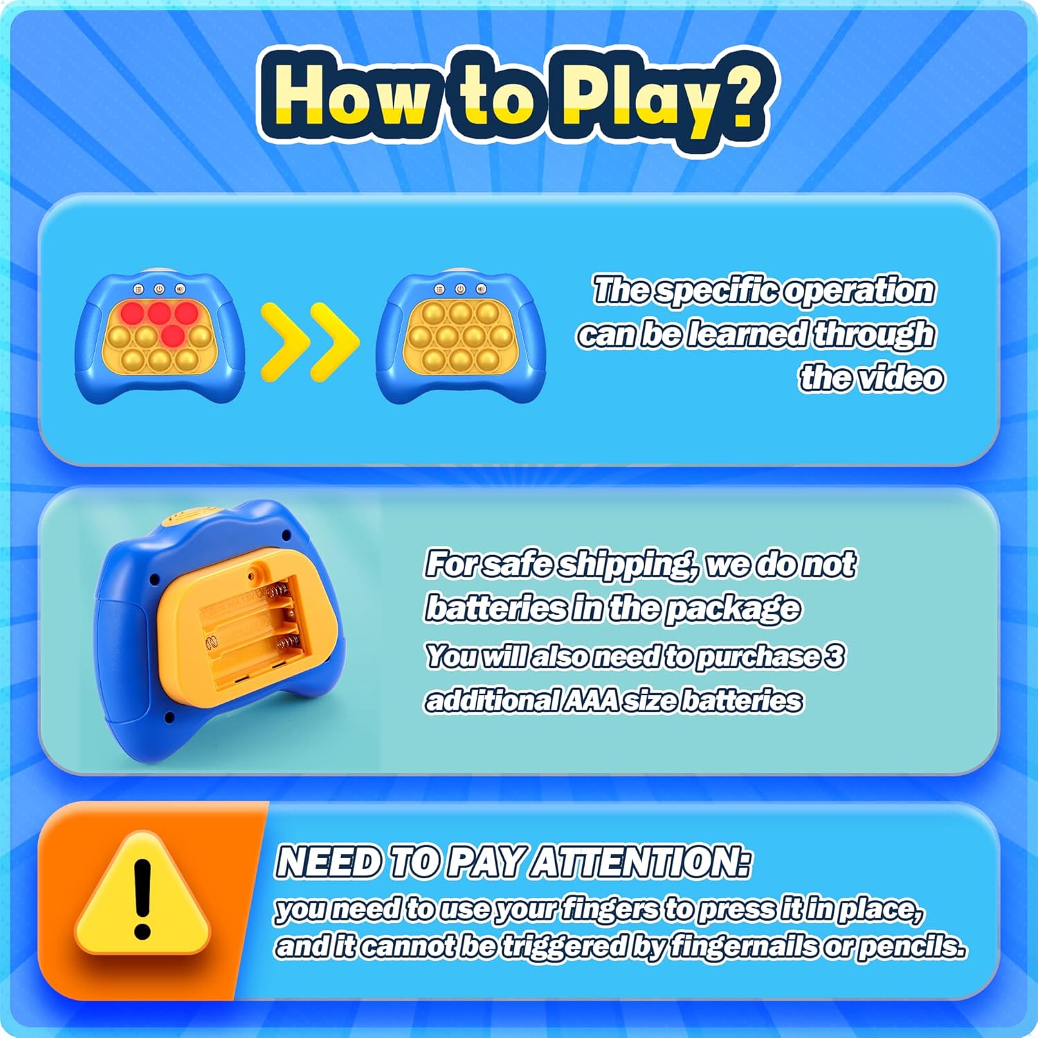 Handheld Game for Kids 6-12,4 Modes Games, A Toy Game Machine That Exercises Reaction Ability and Improves Concentration |Teens Boys & Girls Ages 3-12 Years Old & Up - Image 9