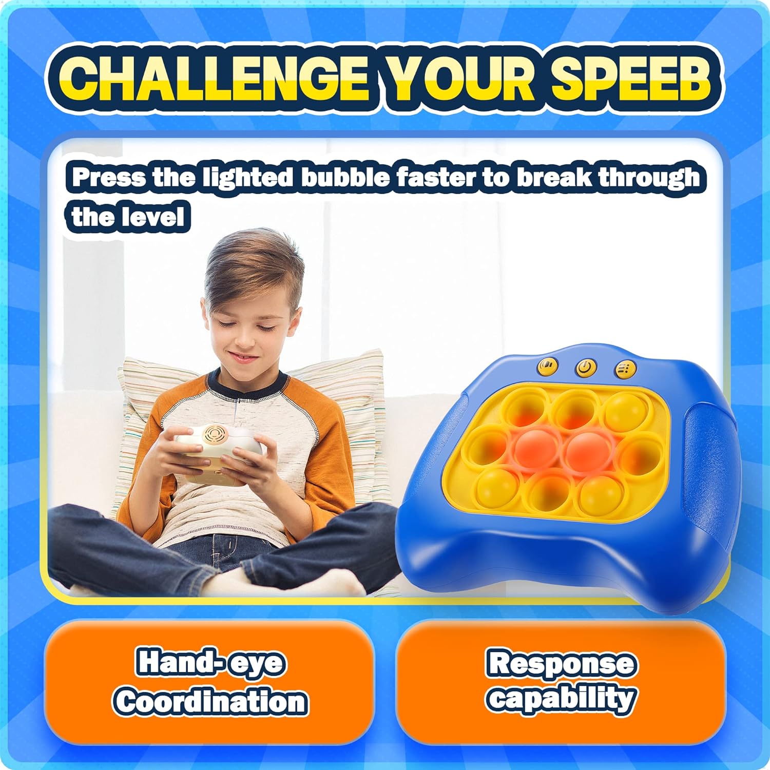 Handheld Game for Kids 6-12,4 Modes Games, A Toy Game Machine That Exercises Reaction Ability and Improves Concentration |Teens Boys & Girls Ages 3-12 Years Old & Up - Image 8