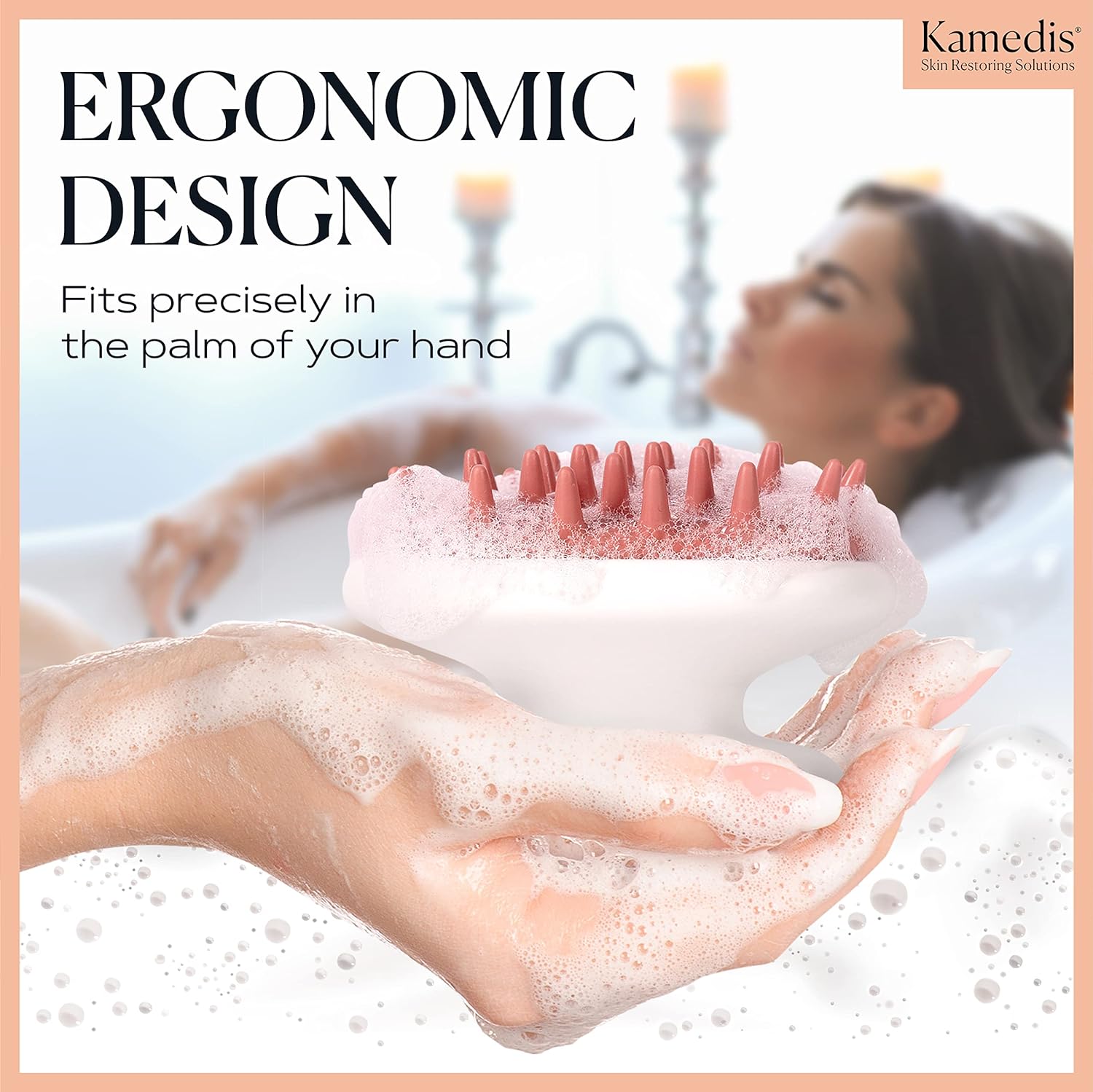 KAMEDIS Scalp Scrubber & Anti Dandruff Shampoo 1% Zinc Pyrithione and Salicylic Acid - Gentle Scalp Massager and Hair Dandruff Treatment - Suitable for Men & Women - Image 8