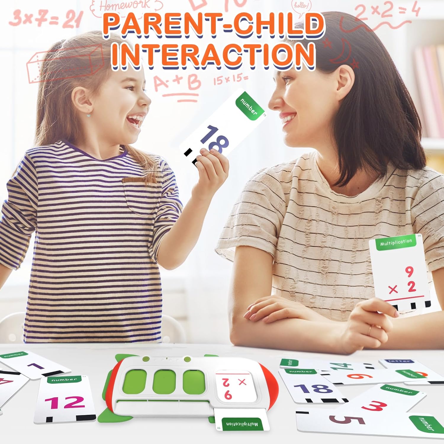 Talking Flash Toy for Toddler Montessori Educational Learning, 112 Sight Word for Spelling and Talking Flash Cards+112 Math Flashcards for Preschool, Autism Sensory Speech Therapy Gift for Boy Girl - Image 5