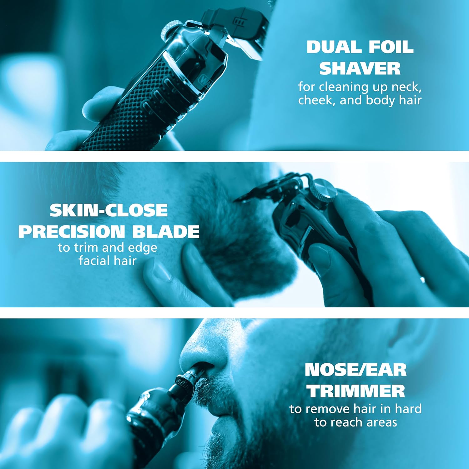 Wahl USA Pro Series High Visibility Skeleton Style Trimmer, Lithium-Ion Cordless USB Rechargeable All in One Shaving & Close Cutting Beard Trimmer for Men with Near Zero Gap Blade – 3026018 - Image 6