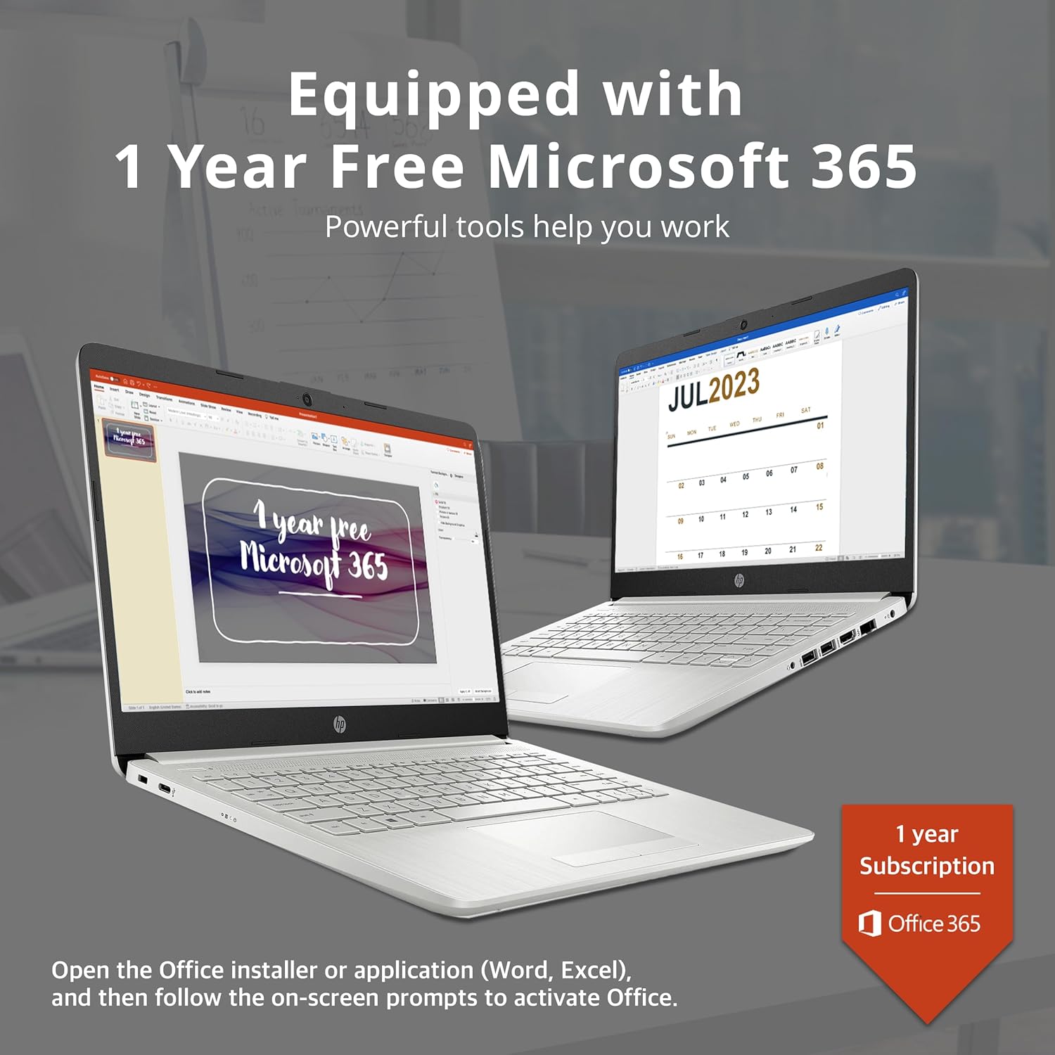 HP Premium Stream 14" HD BrightView Laptop, Intel Celeron N4120, 4GB RAM, 64GB eMMC, Intel UHD Graphics, HD Webcam, 1 Year Office 365, Bluetooth, WiFi, HDMI, Win 11s, Silver, 32GB Hotface USB Card - Image 4
