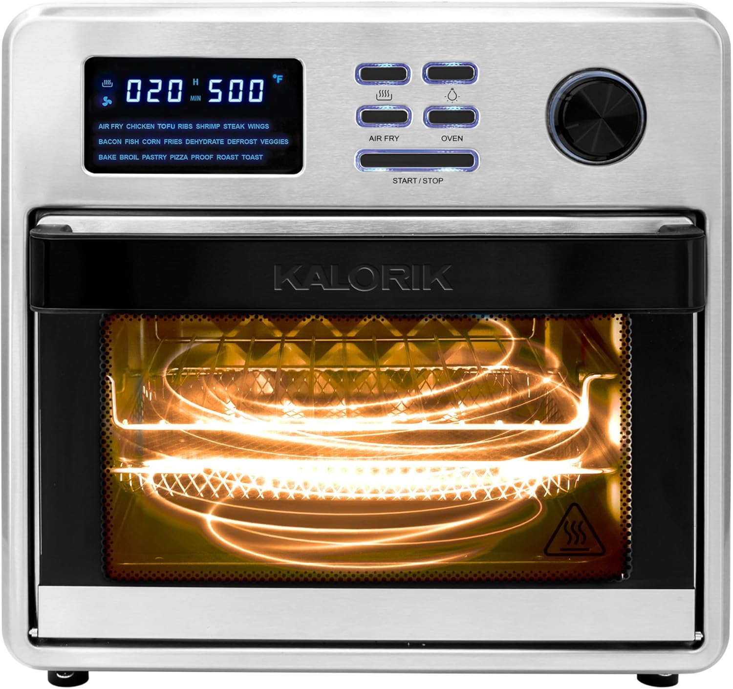 Kalorik MAXX® Digital 16-Quart Air Fryer Oven, 9-in-1 Countertop Toaster Oven and Air Fryer Combo, 21 Smart Presets, 9 Easy-to-Clean Accessories, 1600W, Stainless Steel, AFO 50932 OW - Image 5