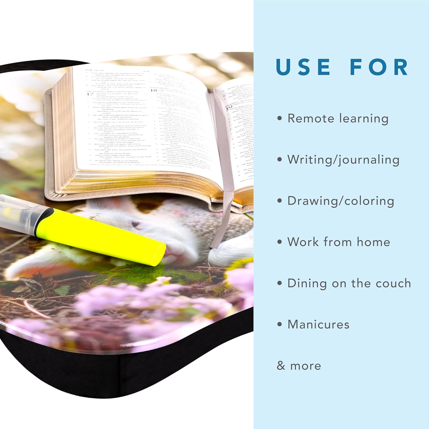 LAPGEAR MyStyle Portable Lap Desk with Cushion - Christian Lamb - Fits up to 15.6 Inch Laptops - Style No. 45721 - Image 5