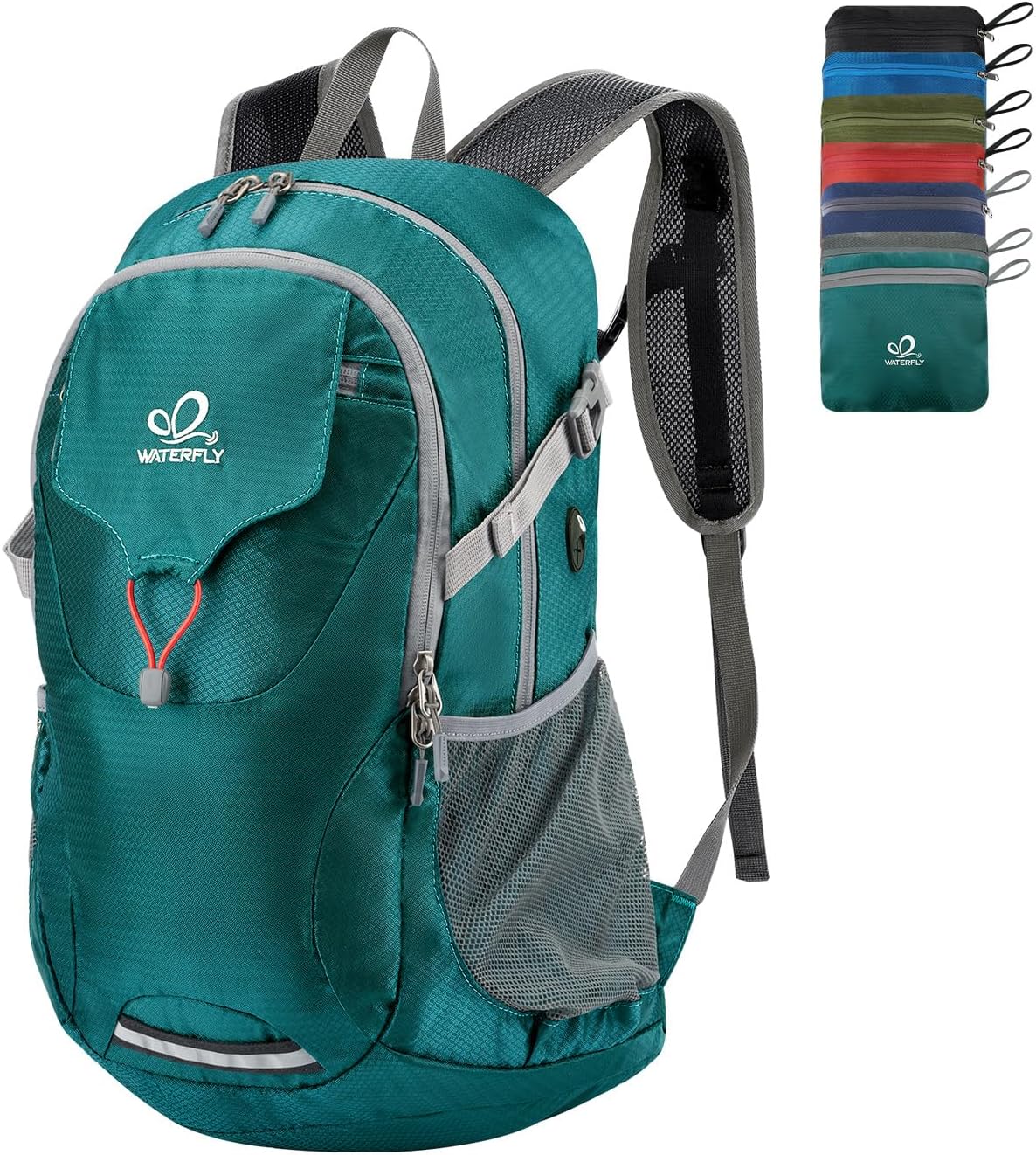 WATERFLY Lightweight Packable Hiking Backpack: 30L Foldable Travel Daypack Ultralight Camping Day Pack for Woman Man - Image 2