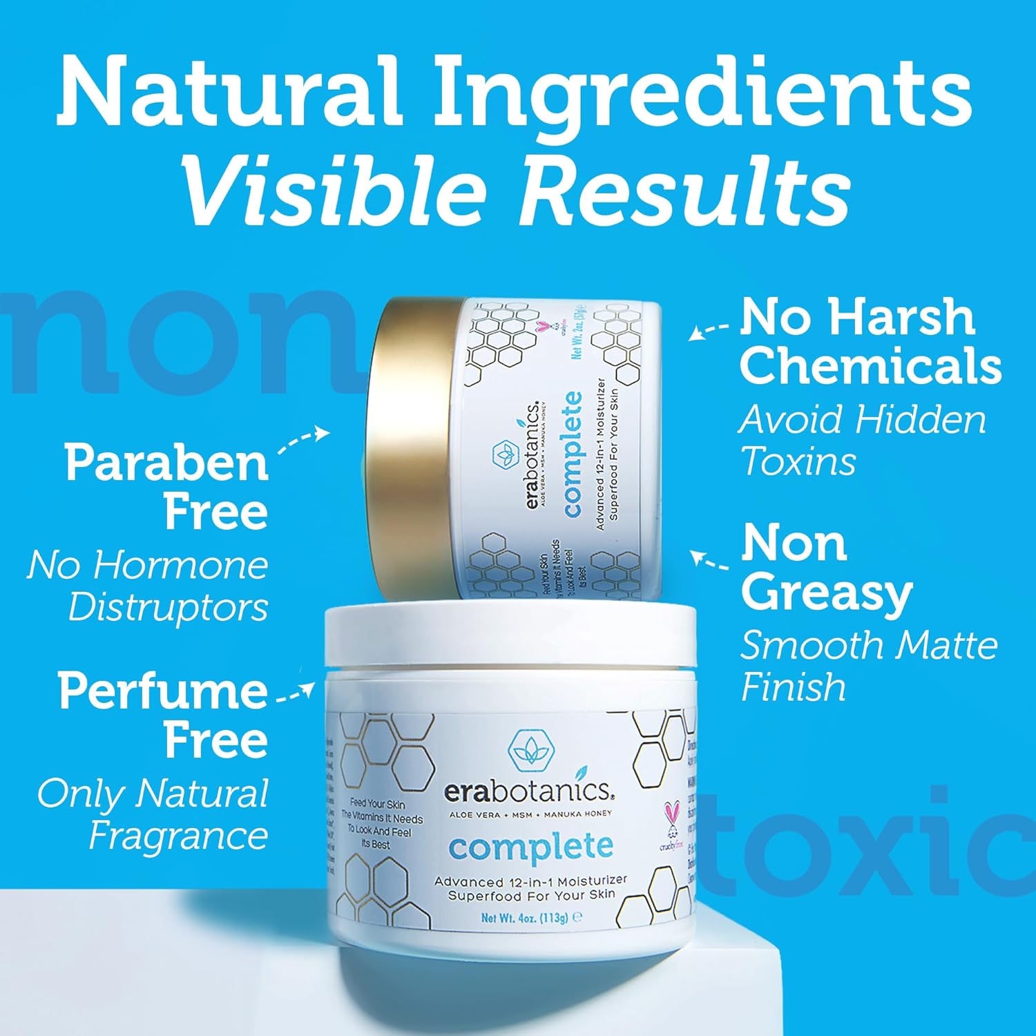 Era Organics Face Moisturizer Cream - Advanced 12-In-1 Rejuvenating Formula With Superfood Complex Manuka Honey, Hyaluronic Acid, Hemp Oil - Anti Aging Wrinkle Defense For Women or Men - 2oz - Image 7