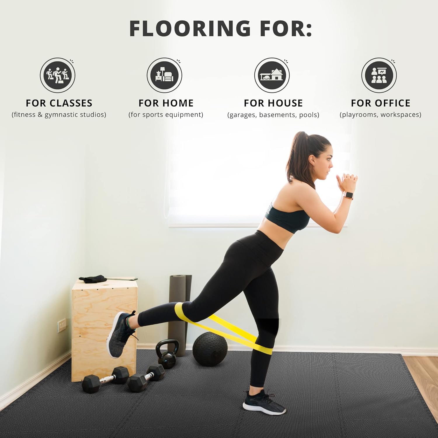 Gym Flooring Set - Interlocking EVA Soft Foam Floor Mat, 18 Pieces Puzzle Rubber Tiles Protective Ground Surface Protection, Play Workout Exercise Mats Underlay Matting Sports Pool Home Fitness Garage - Image 9