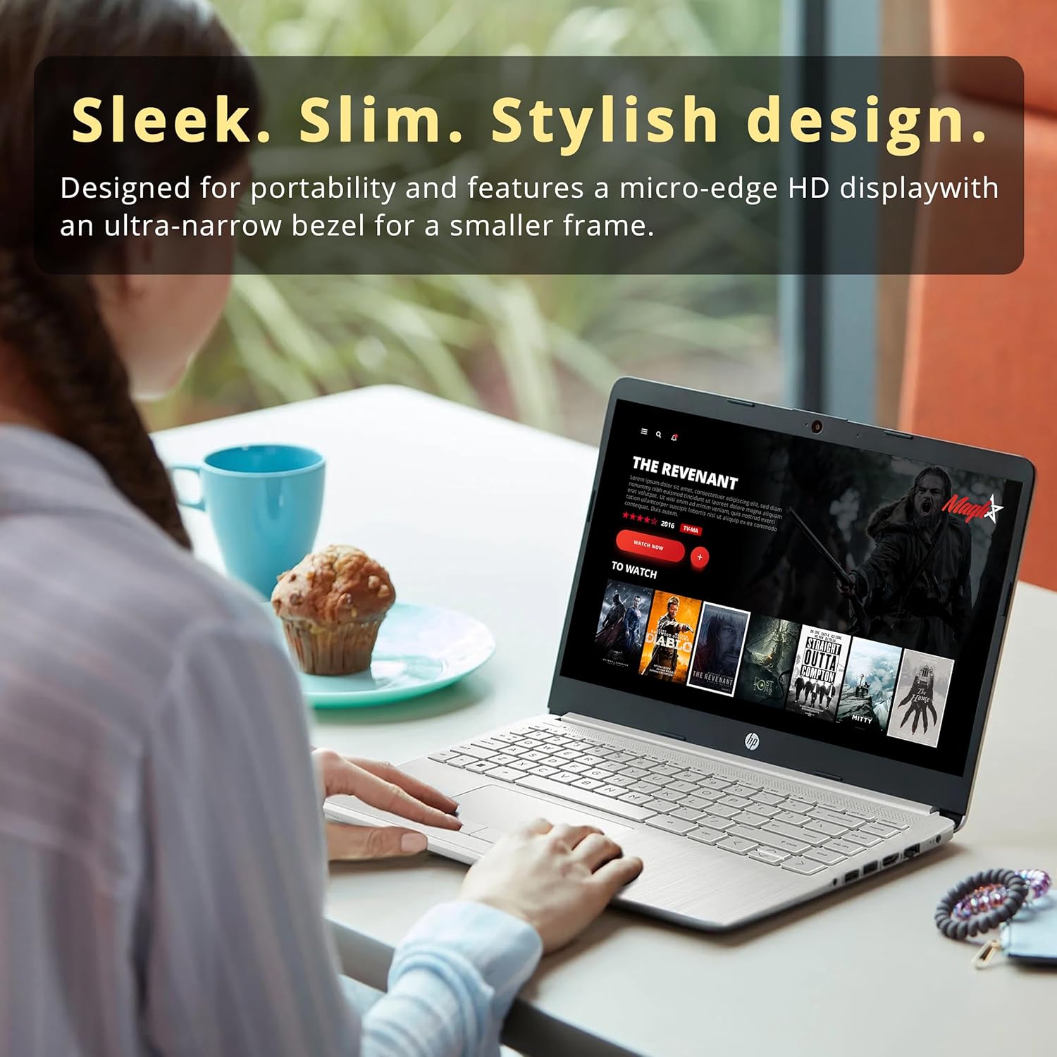 HP Stream 14" HD BrightView Laptop, Intel Celeron N4120 Processor, 8GB RAM, 64GB SSD, Intel UHD Graphics, 720p Webcam, WiFi, HDMI, Win 11 S, Silver (Renewed) - Image 7