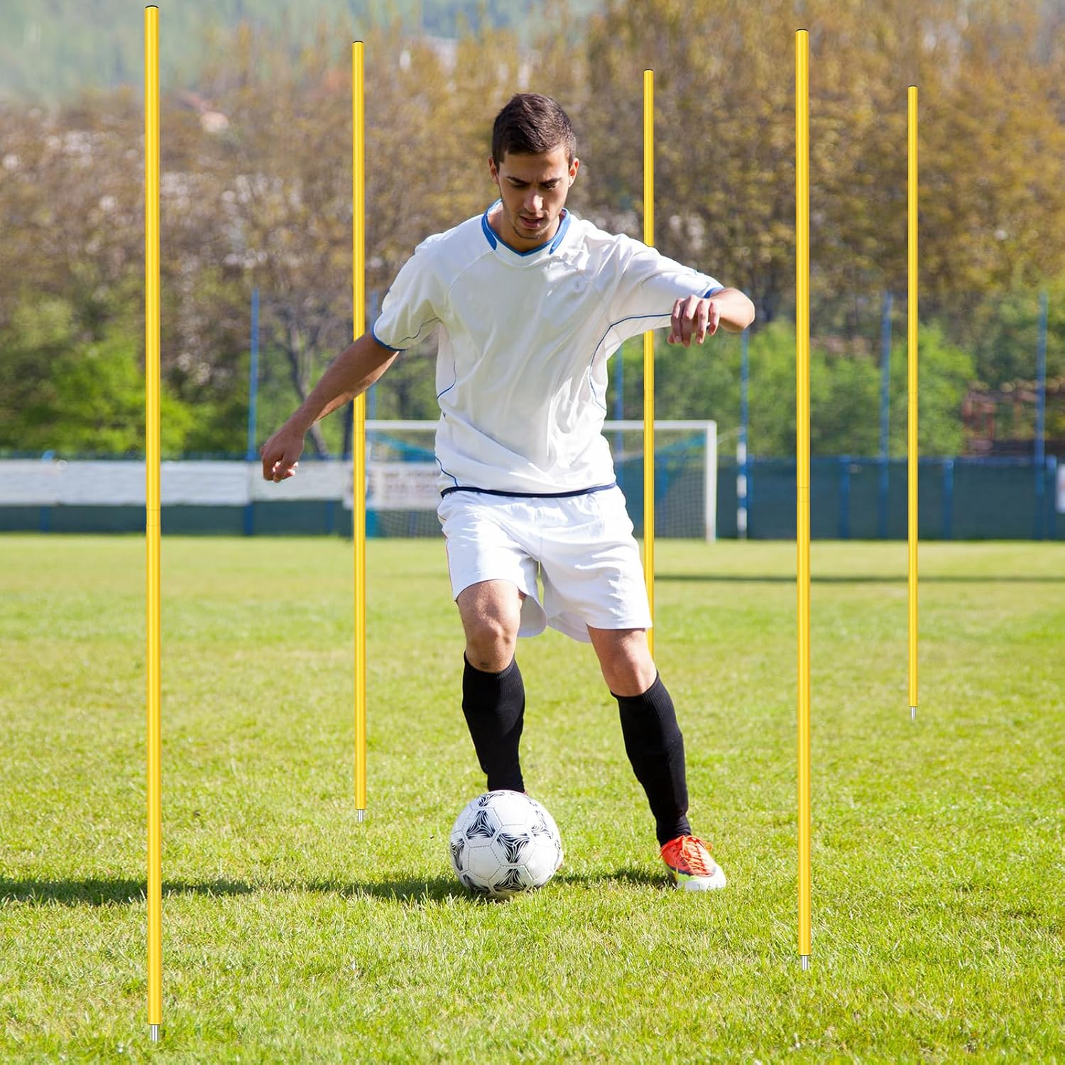 Blulu Training Agility Poles 5ft Forza Slalom Adjustable Soccer Training Poles Soccer Sticks Agility Equipment for Football Sport Football Soccer Speed - Image 5