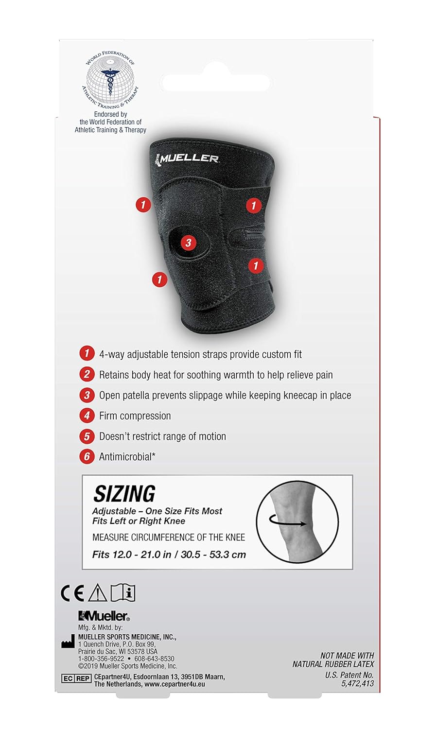 MUELLER Sports Medicine 4-Way Adjustable Knee Brace, Knee Pain Relief Support for Men and Women, Ideal for Arthritis, Sprains, Black - Image 8