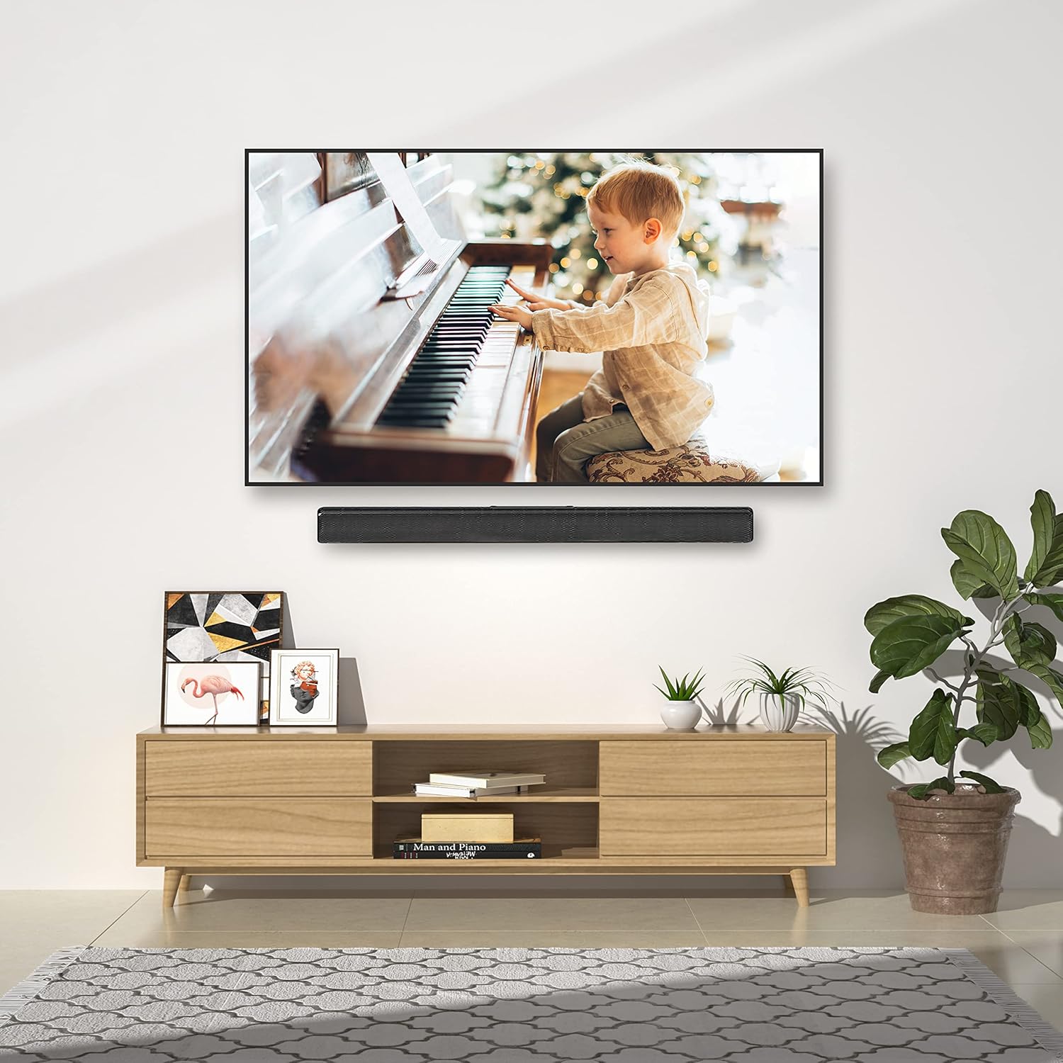 USX MOUNT Studless Soundbar Wall Mount, Universal Drywall Sound Bar Wall Brackets, Works with Most Soundbars, Holds up to 22 Lbs, Depth Adjustable 4.13-6.3'', Removable and Lockable - Image 8