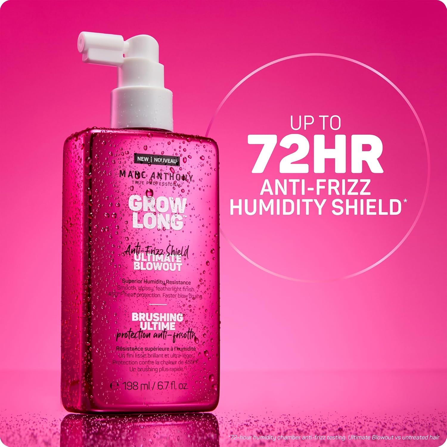 Marc Anthony Anti-Frizz Shield Ultimate Blowout Spray, Grow Long - Smooth, Shiny Hair in High Humidity - Heat Protectant - 6.7 oz - Image 5