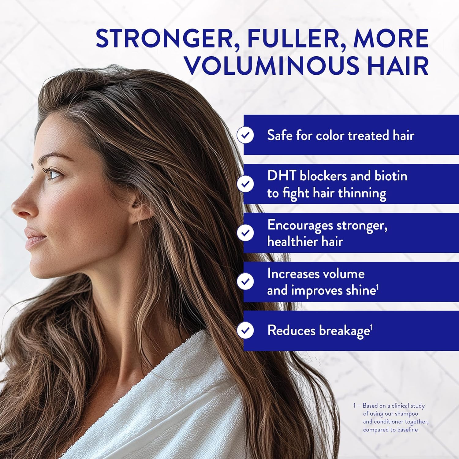 Routine Wellness Anti-Thinning Shampoo and Conditioner Set for Thinning Hair - Biotin DHT Blocker Women & Men - Color Safe Shampoo for Hair Loss & Healthier Hair - Coconut & Vanilla (Pack of 2) - Image 4