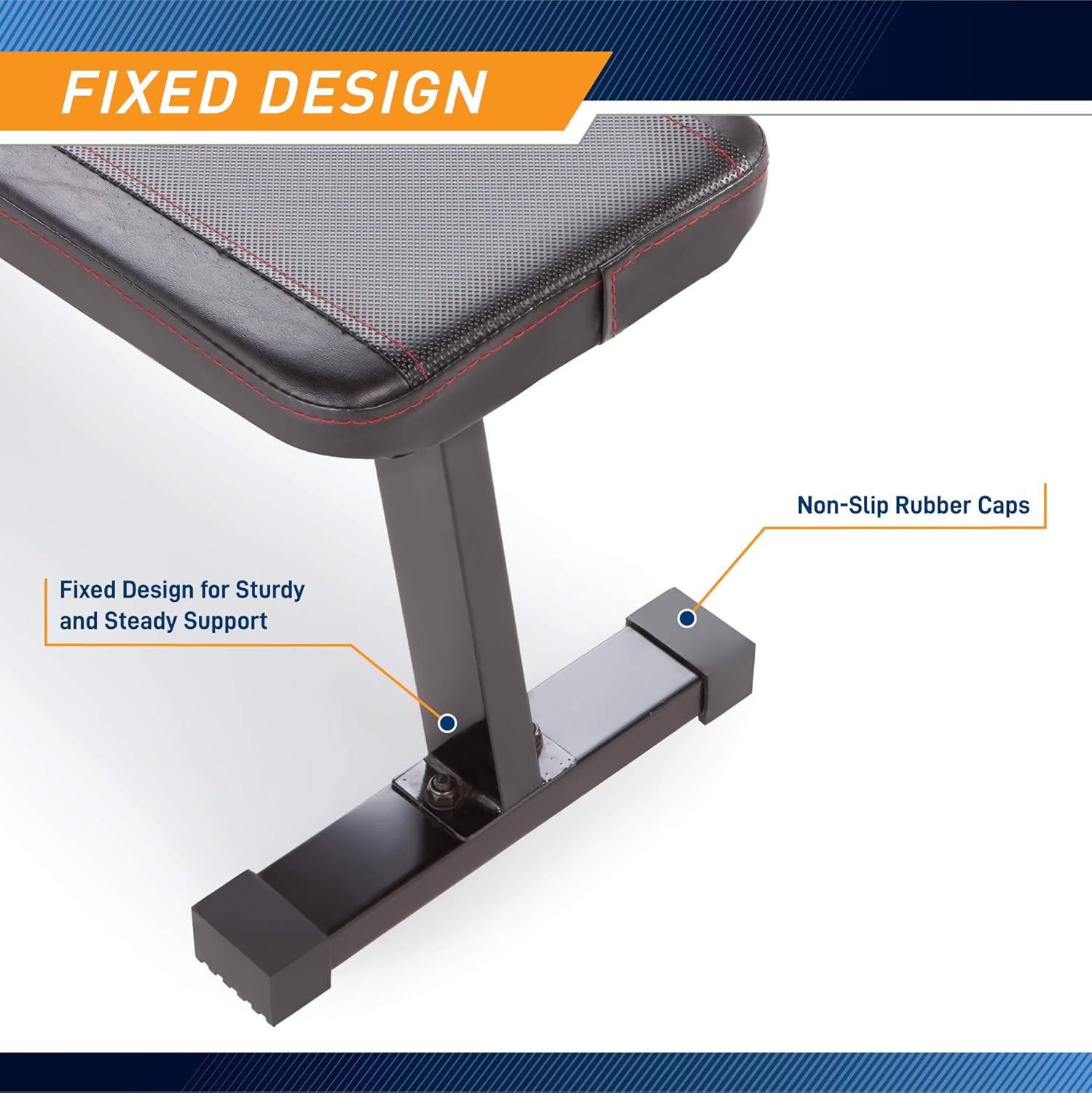 Marcy Flat Utility Weight Bench for Home Gym Weight Training and Ab Exercises - Image 4