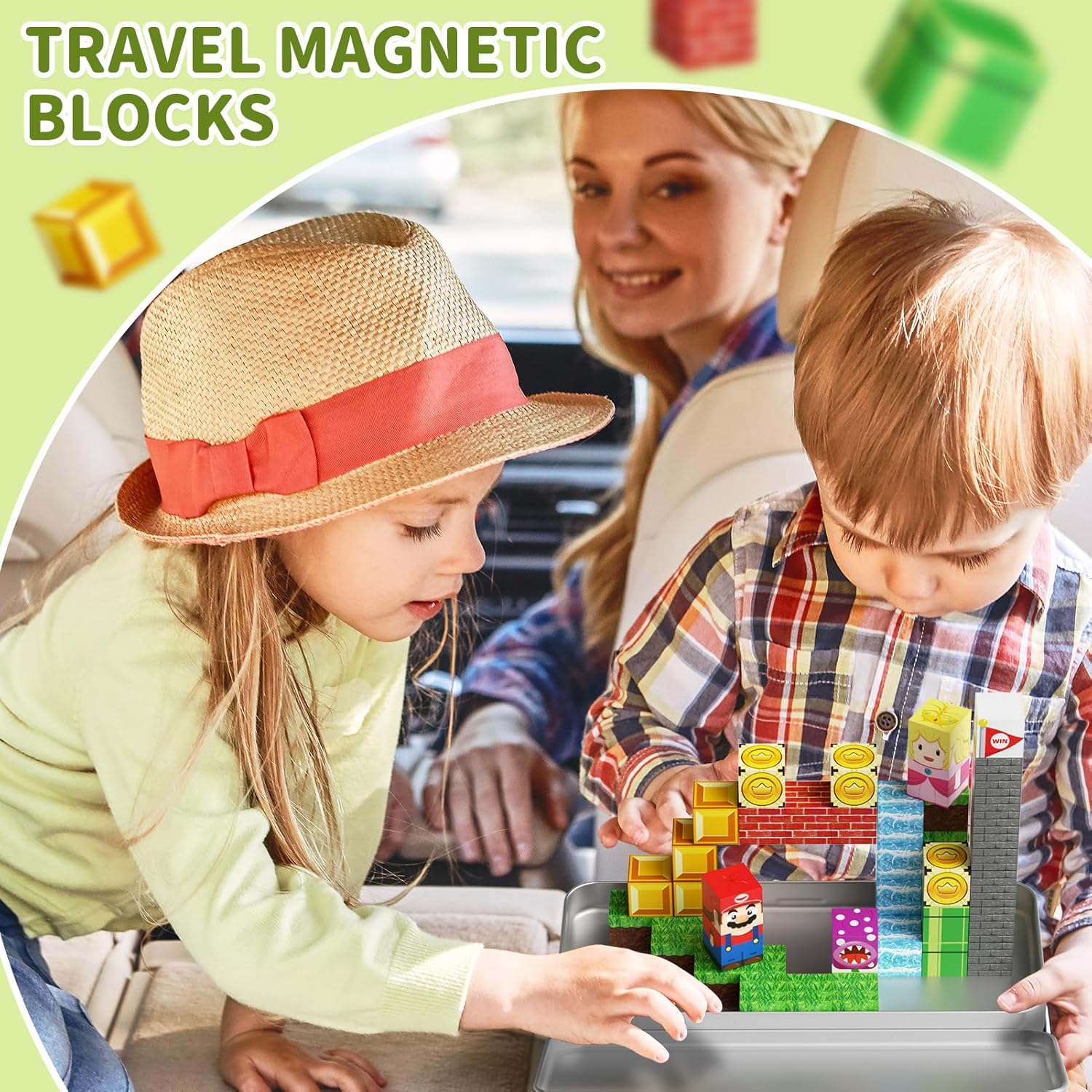 Mini Magnetic Blocks, Travel Magnet Building Blocks for Toddlers, 35 PCS Magnetic Building Toys with Portable Iron Box STEM Educational Magnet Toys for Kids Ages 3 4 5 6 7 8 Year Old Boys Girls - Image 5