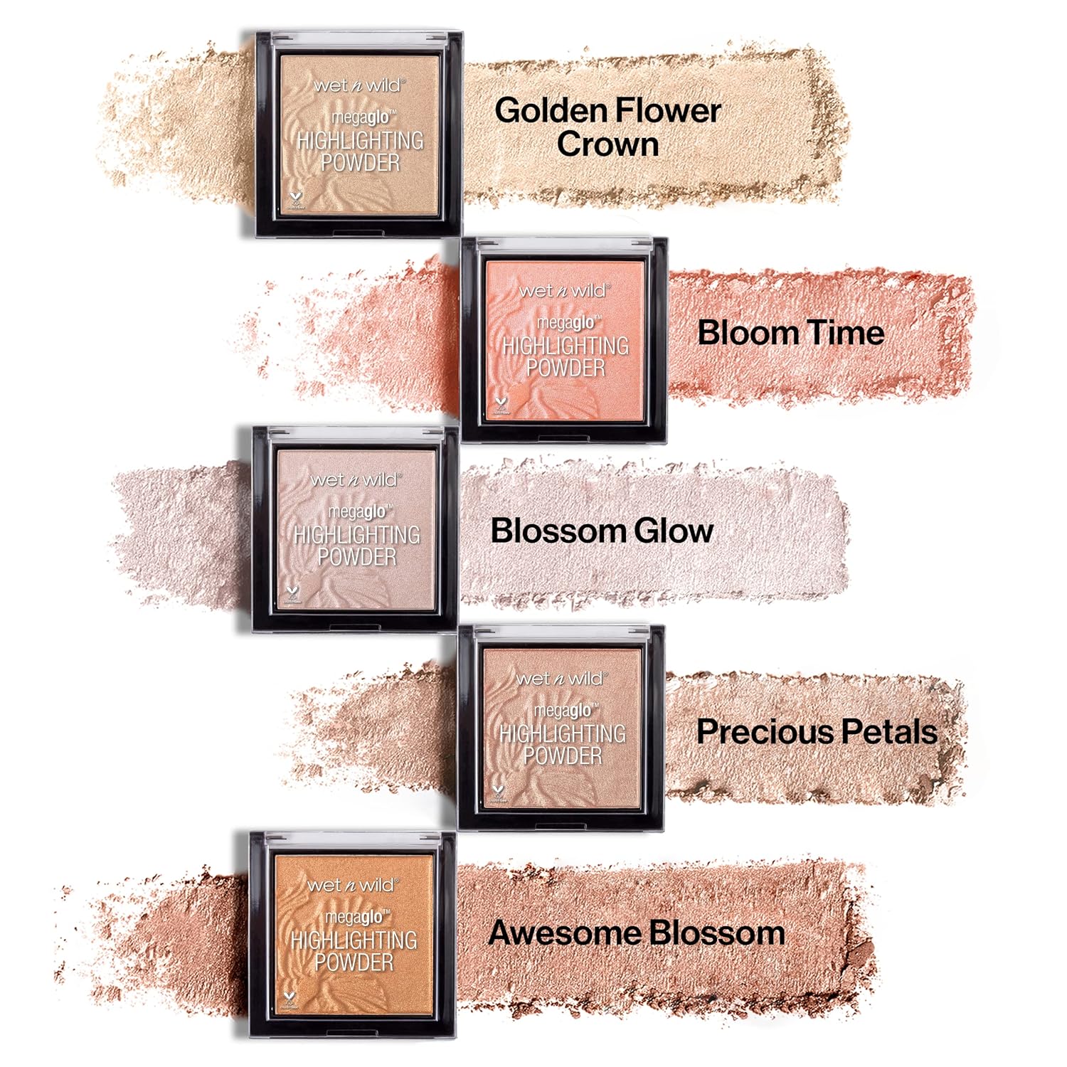 wet n wild MegaGlo Highlighting Powder, Highlighter Makeup, Shimmer Glow, Pink Rose Gold Blossom Glow - Image 9