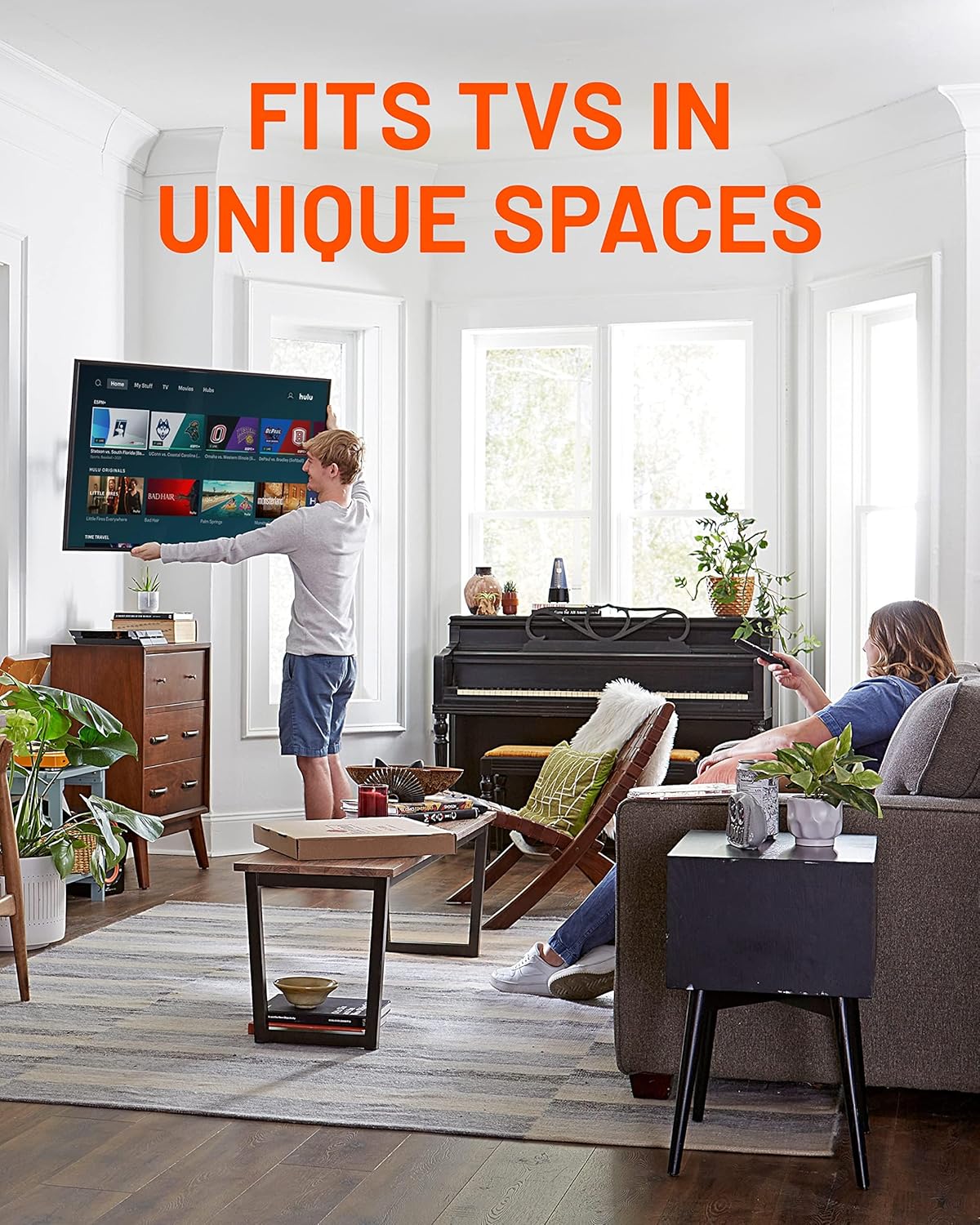 ECHOGEAR Corner TV Wall Mount for Big TVs - 24 Inches of Extension Plus Smooth Full Motion - Mount TVs Up to 65" in The Corner Or Up to 75" On A Flat Wall - Drilling Template & Cable Ties Included - Image 4