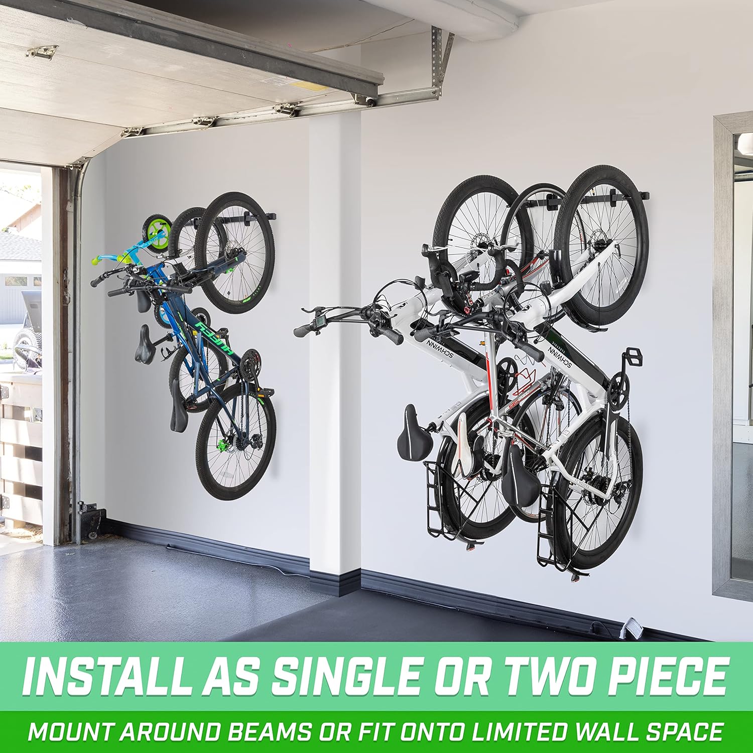 GoSports 6 ft Wall Mounted Bike Rack for Garage - Vertical Storage for 4 to 6 Bicycles - Image 5