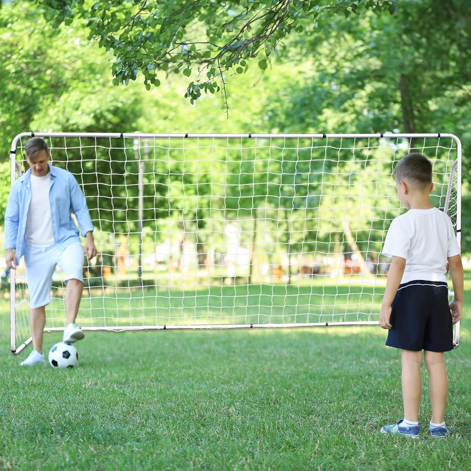 F2C Soccer Net 12 x 6FT/10x6.5 FT /8x5 FT Soccer Goal for Backyard, Steel Frame for Kids, Adult Portable Shooting Training Aid with Carry Bag,Ground Stakes Waterproof - Image 10