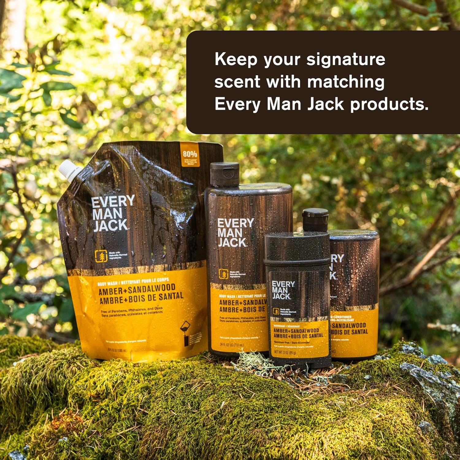 Every Man Jack Mens Amber + Sandalwood Hand & Body Lotion for All Skin Types - Dermatologist Tested & Hypoallergenic - Nourish Skin with Lightweight Fast Absorbing Lotion - 13.5oz 2 Bottles - Image 4