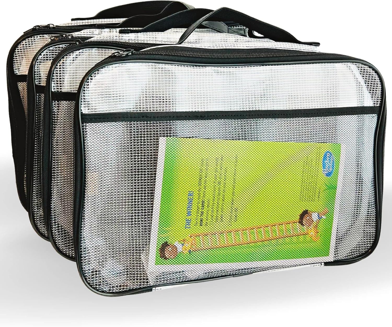 4PC Large Mesh Storage Bag for Board Games, Puzzles, Toys, Supplies, Zippered Bags for Organization Compatible with Legos and Doll Storage (4pc Mesh Bags) - Image 8