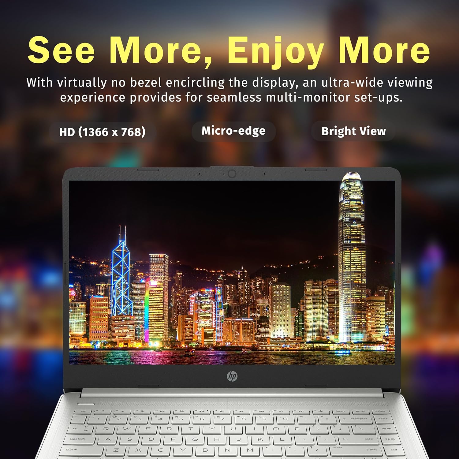 HP Premium Stream 14" HD BrightView Laptop, Intel Celeron N4120, 4GB RAM, 64GB eMMC, Intel UHD Graphics, HD Webcam, 1 Year Office 365, Bluetooth, WiFi, HDMI, Win 11s, Silver, 32GB Hotface USB Card - Image 5