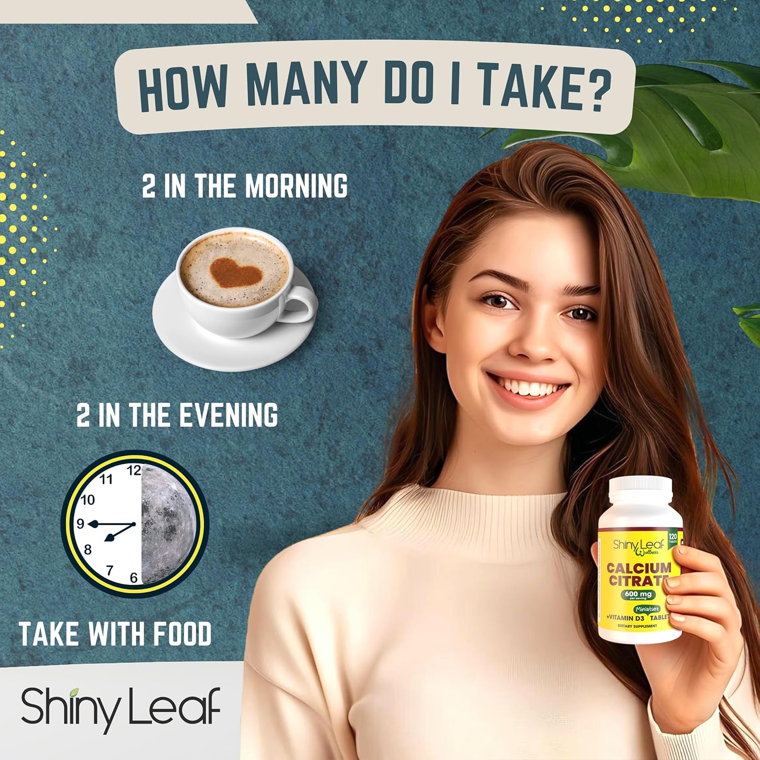 Shiny Leaf Calcium Minis 600 mg - Daily Tablets of Calcium Citrate 600mg Plus Vitamin D3 for Bariatric Post-Op and Gastric Bypass for Women and Men, Easy to Swallow, Made in USA, Vegetarian - 120 Ct. - Image 4